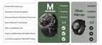 Comparison chart of Mivrasss smartwatch features with other brands on a green background