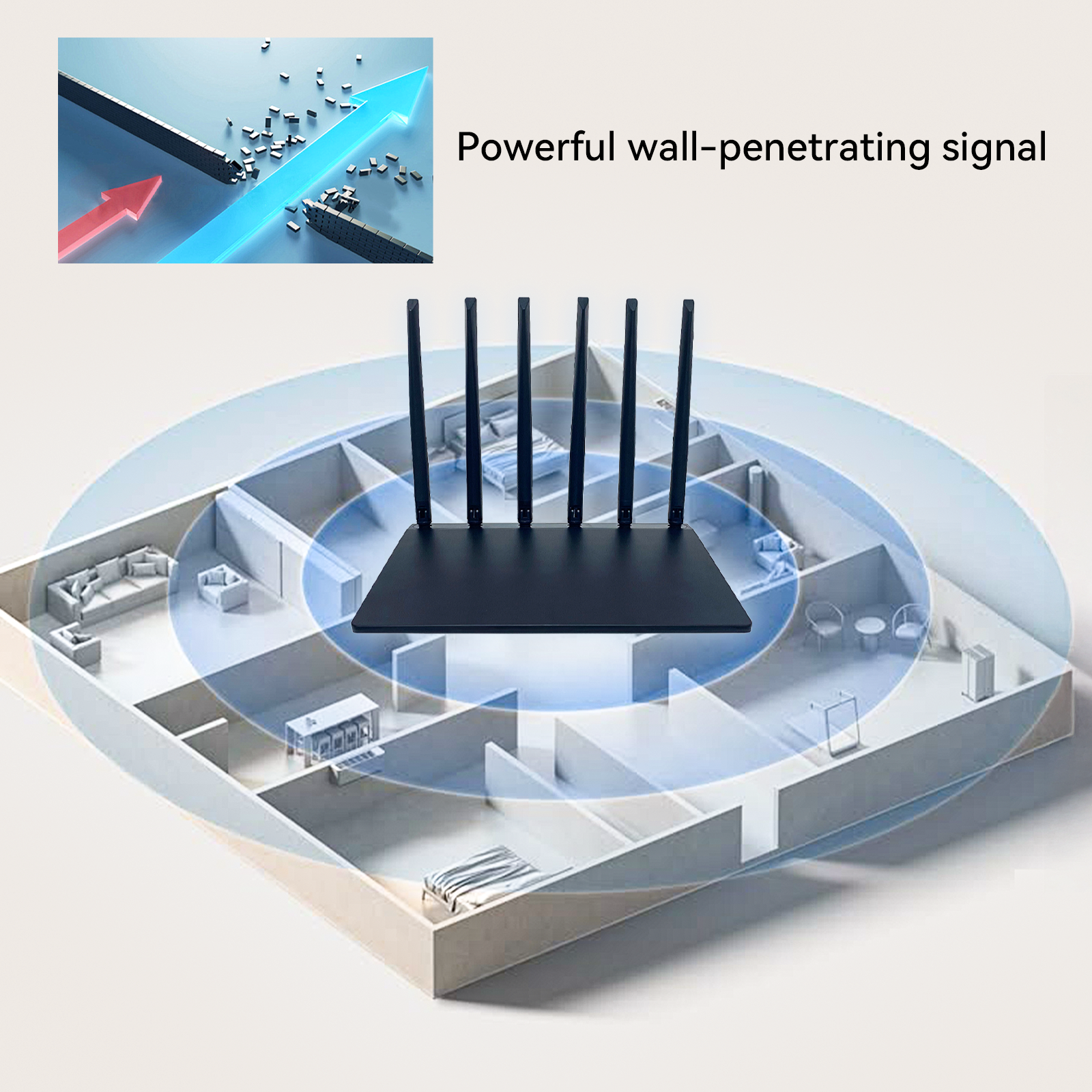 Mizeel WiFi Router signal