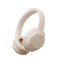 Beige Mufflyon Noise Canceling Headphones on a transparent background