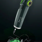 Green and black Nordzens Beard Trimmer with a cord on a dark background