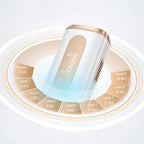 White Nordzens IPL Hair Removal AS20 device with gold accents on a white background