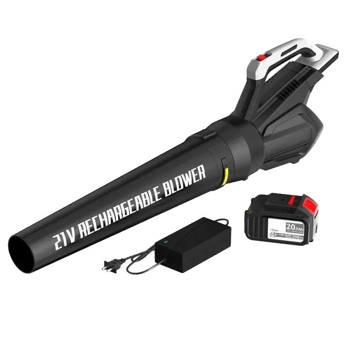 Black Nordzens Leaf Blower with battery and charger on a white background