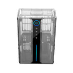 Clear Ocanvas Dehumidifier with digital display on a white background