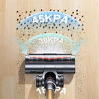 Oreliom Vacuum Cleaner P20 head with pressure indicators on a wooden floor
