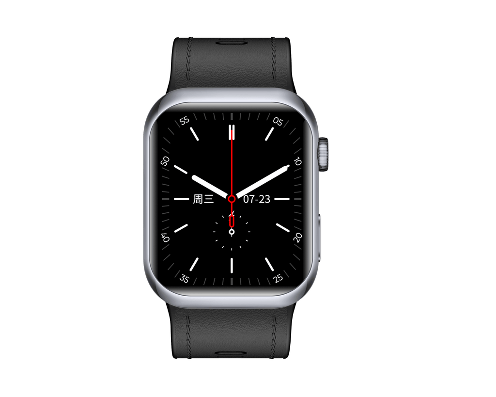 Pilotax Blood Pressure Smartwatch with a black strap on a white background