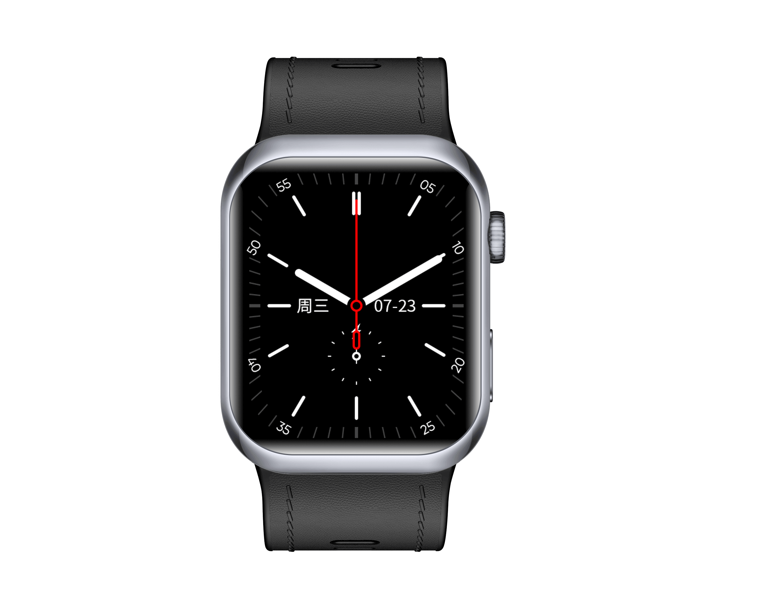 Pilotax Blood Pressure Smartwatch with a black strap on a white background