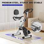 Plianx Exercise Bike with premium steel frame in a living room setting
