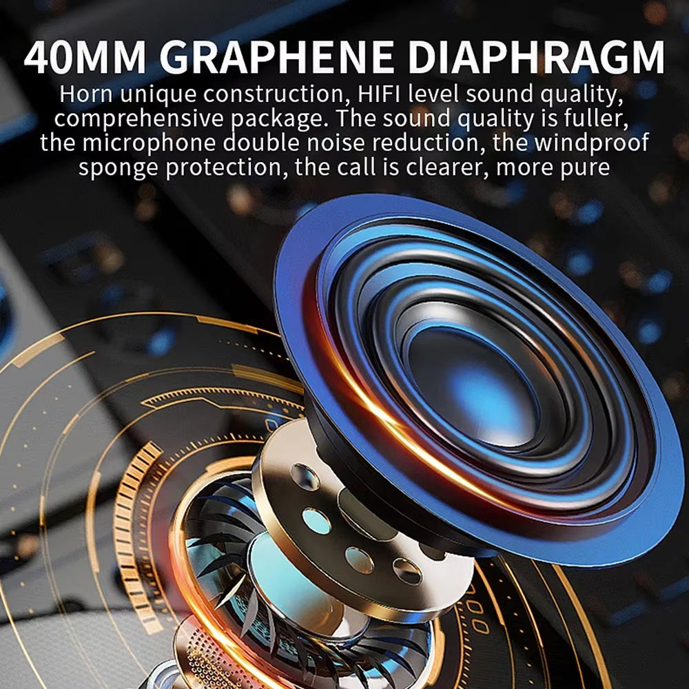Close-up of a graphene diaphragm with text highlighting its features.