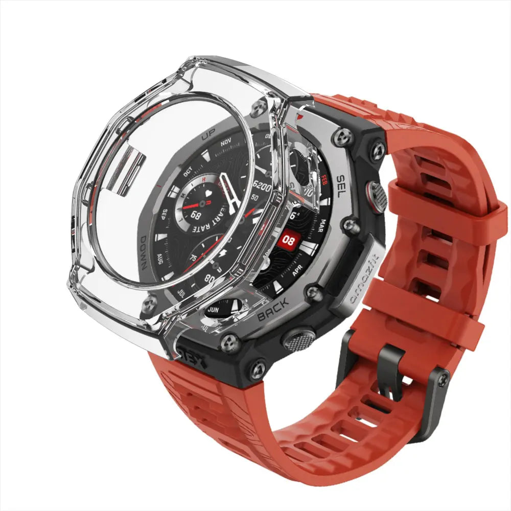 2-in-1 PC Case + Tempered Glass Cover for Smartwatch