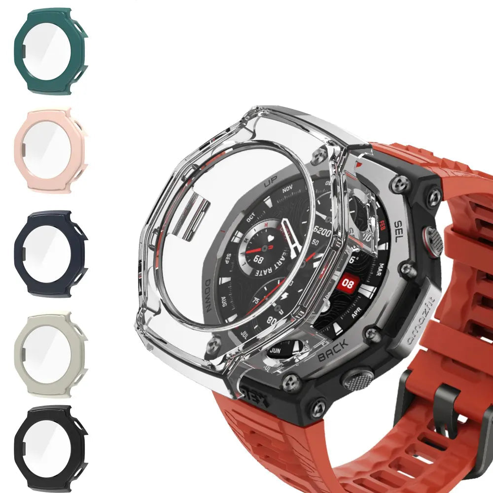 2-in-1 PC Case + Tempered Glass Cover for Smartwatch