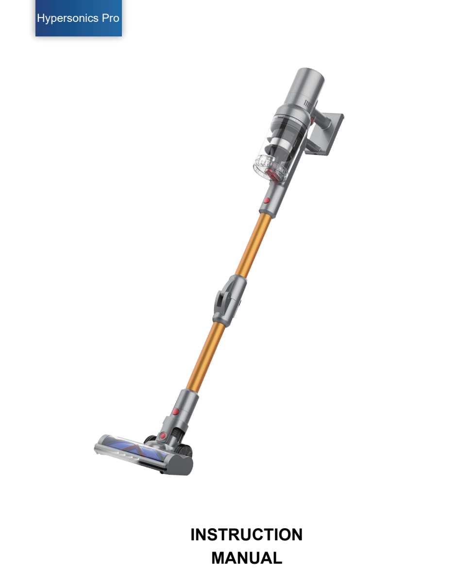 Instruction Manual PDF for V101 Hypersonic Pro Vacuum cleaner