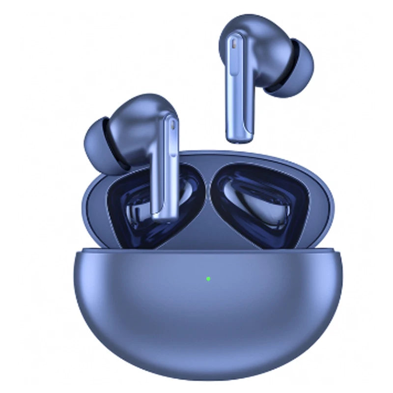 Blue Sekoda Wireless Earbuds with charging case on a white background