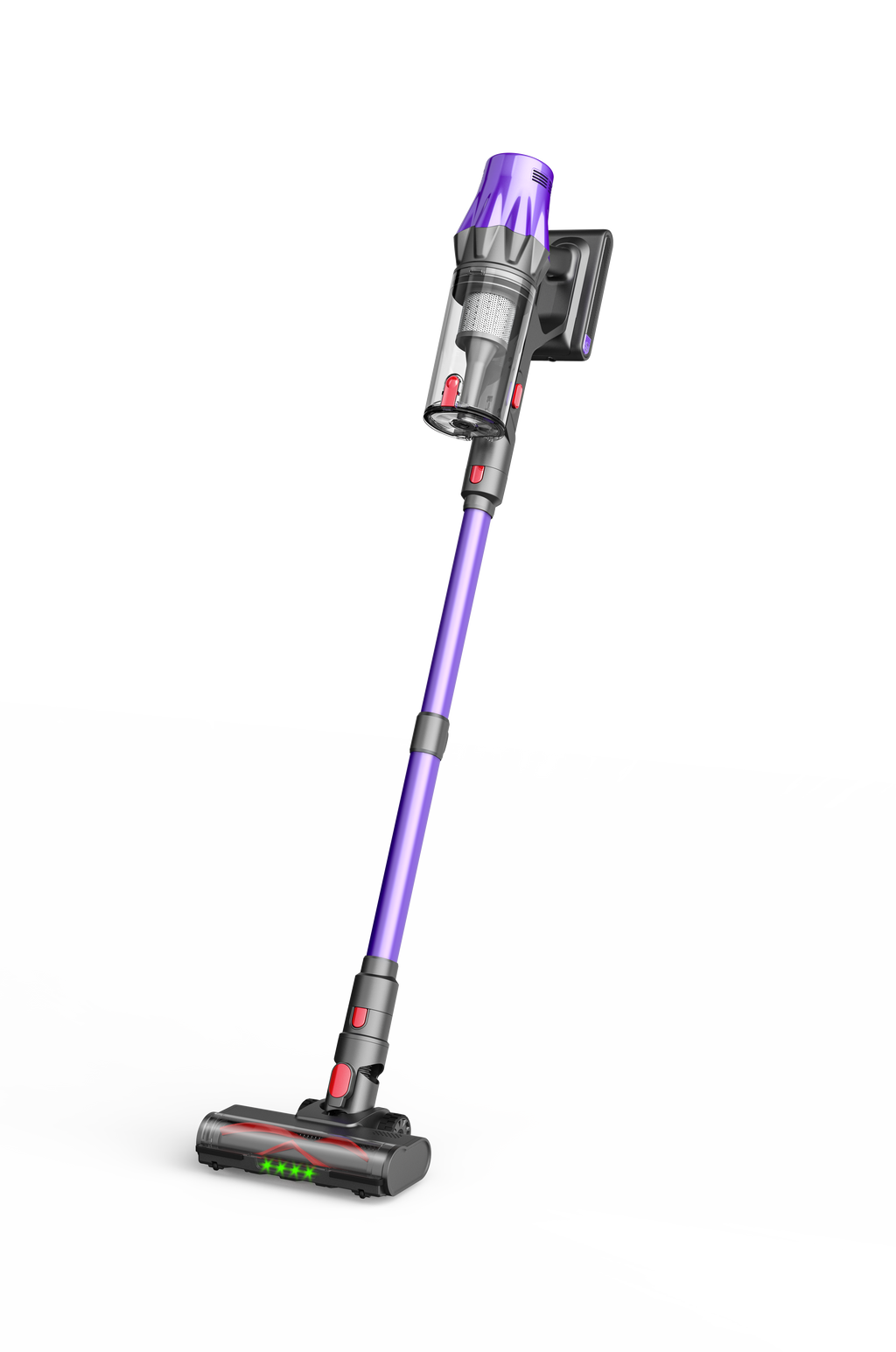 A Sixpad S80 Cordless Vacuum Cleaner with a purple and dark gray body, shown at an angle on a plain white background.