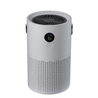Gray SkyPhis Air Purifier with a digital display on a white background
