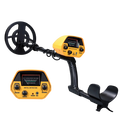 Yellow Smaven Metal Detector with black handle on a white background