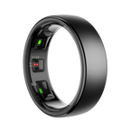 Black Thurgoo Smart Ring with electronic components on a white background