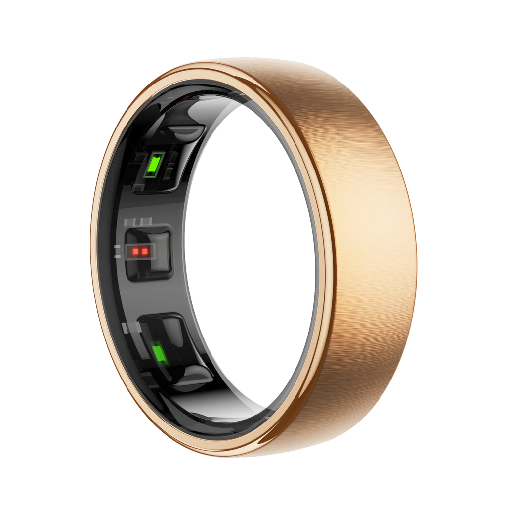 Thurgoo Smart Ring with electronic components on a white background
