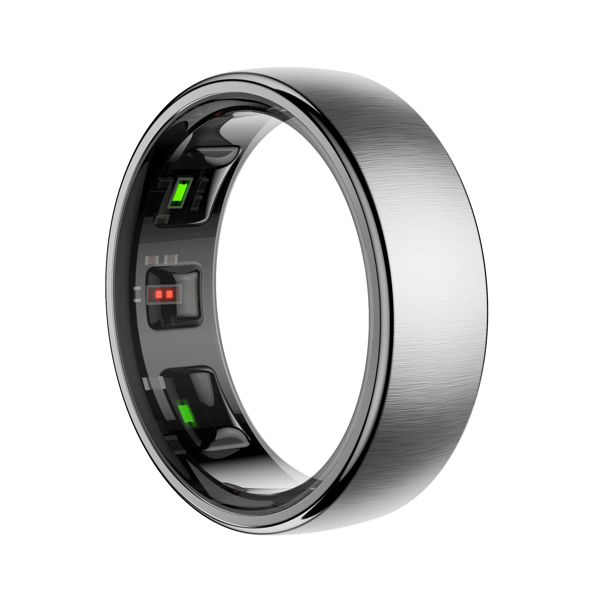 Thurgoo Smart Ring with electronic components on a white background