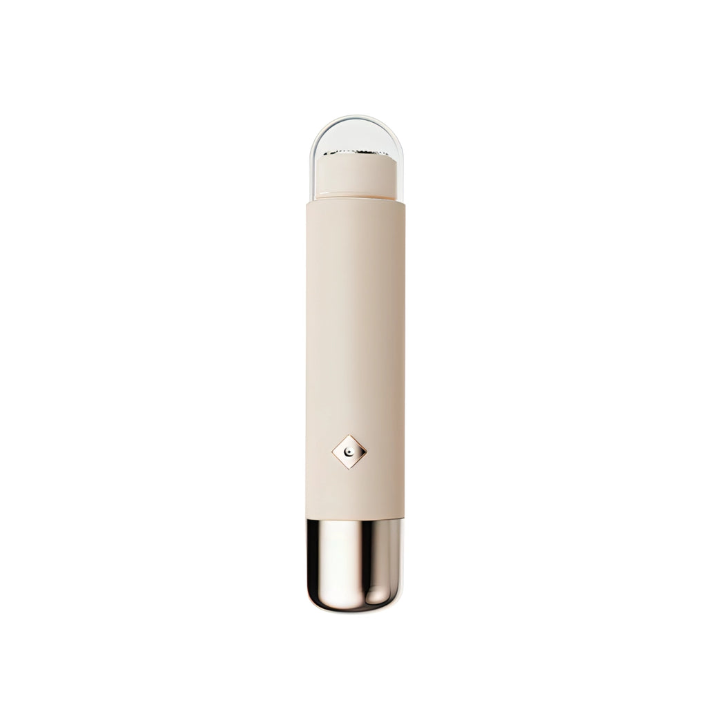 Beige and silver Trovoro Lady Shaver on a white background