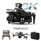V198 Max Drone 8K with 8K camera and accessories on a white background