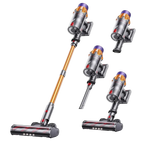 vacuum cleaner with attachments on a white background