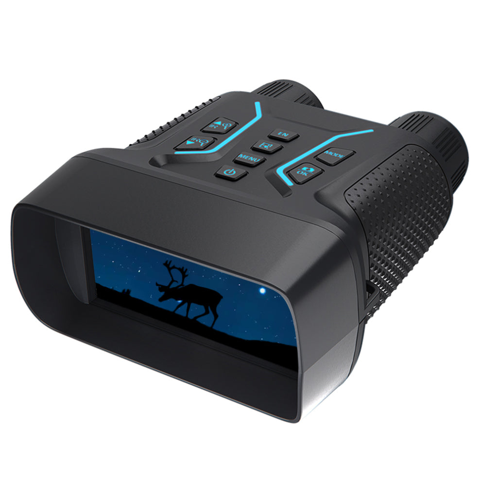 Black Valisus Night Vision Binoculars with digital display on a white background