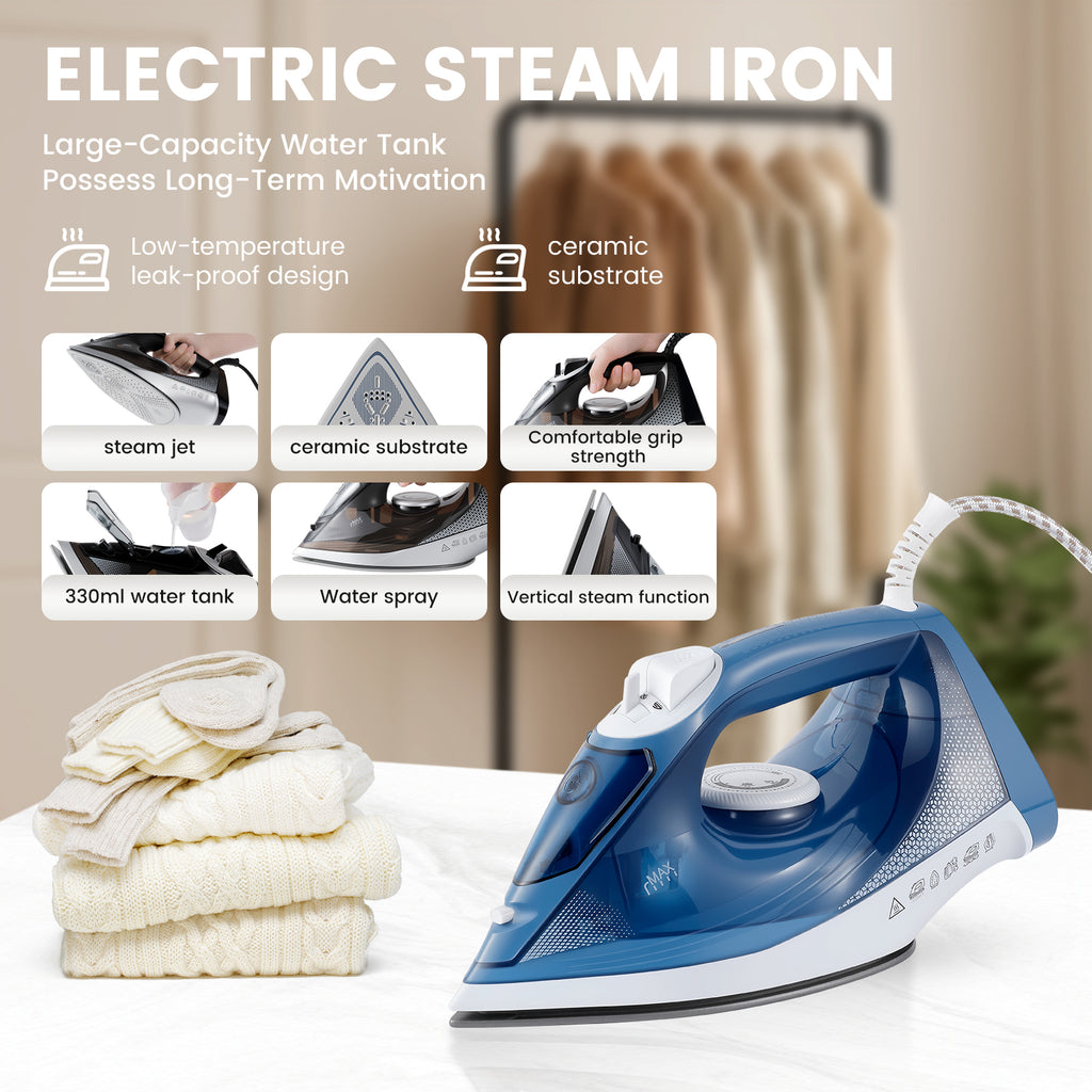 Vapren V4 Max Steam Iron carousel 3 - front view showing 5-level temperature control