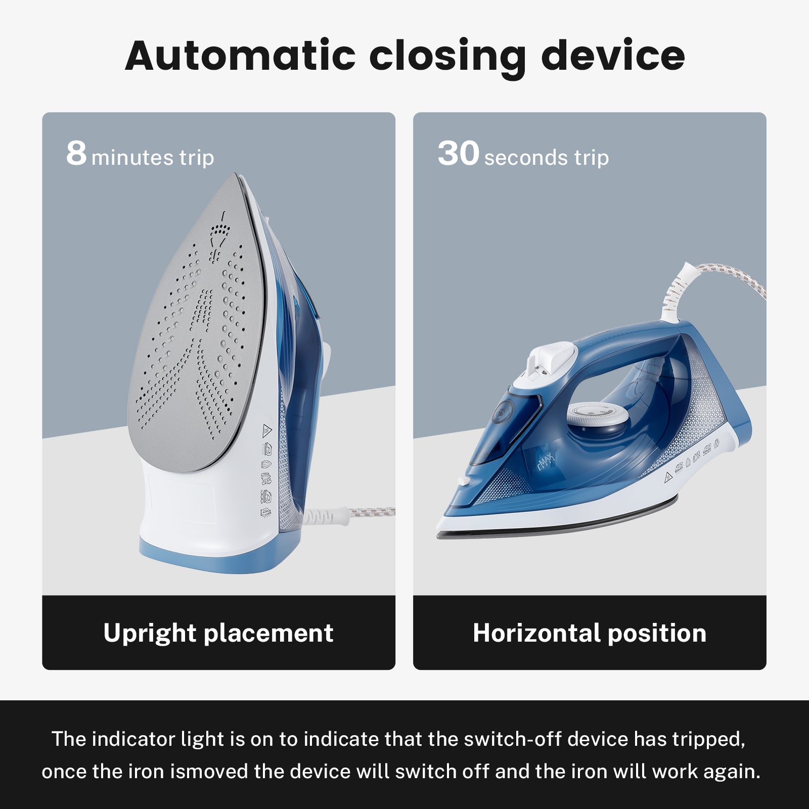 Vapren V4 Max Steam Iron carousel 2 - side profile view showing soleplate and water tank