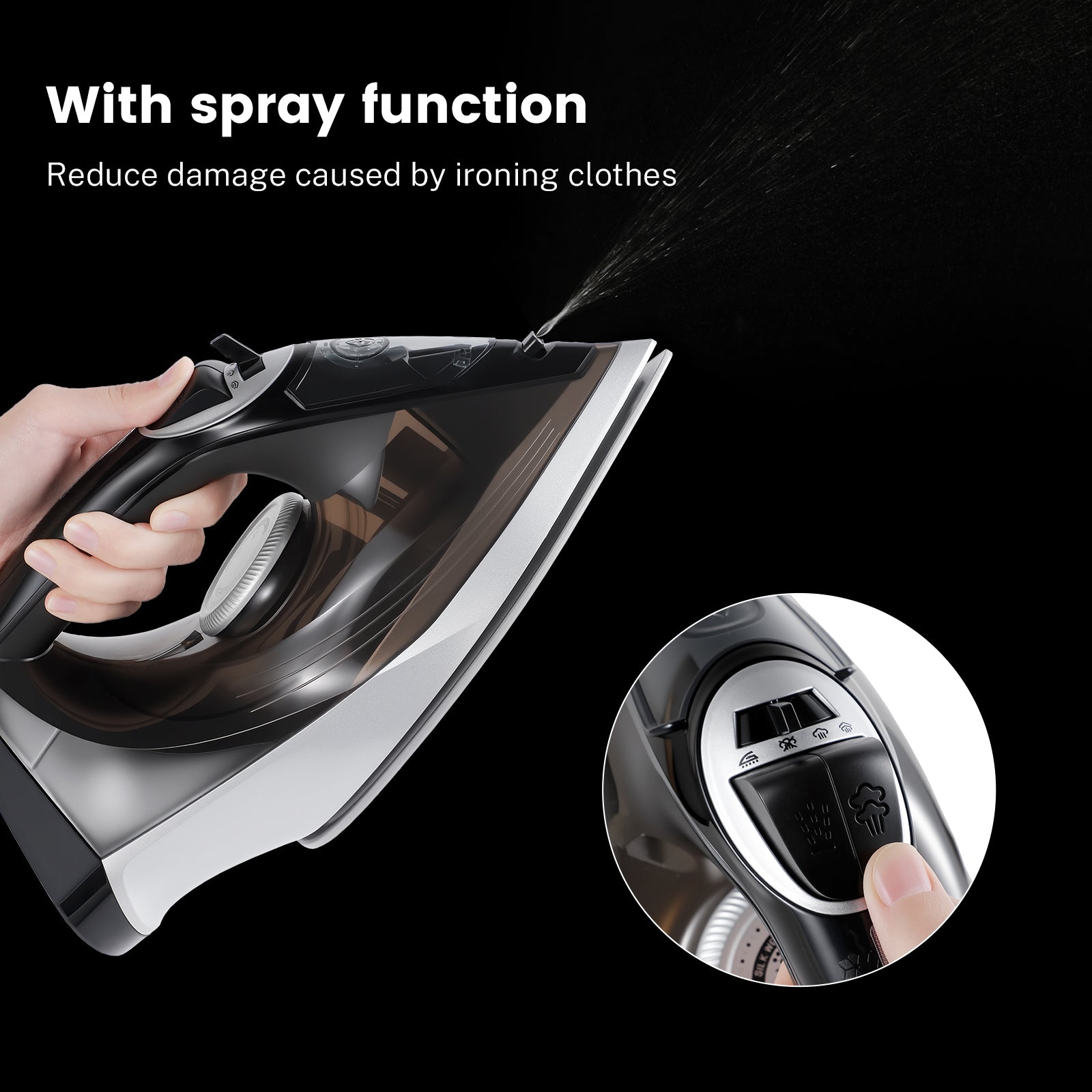 Vapren V4 Max Steam Iron carousel 6 - 350ml water tank and anti-drip system detail