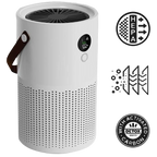 White Veoair Air7 Air Purifier with HEPA, detox, and activated carbon features on a white background