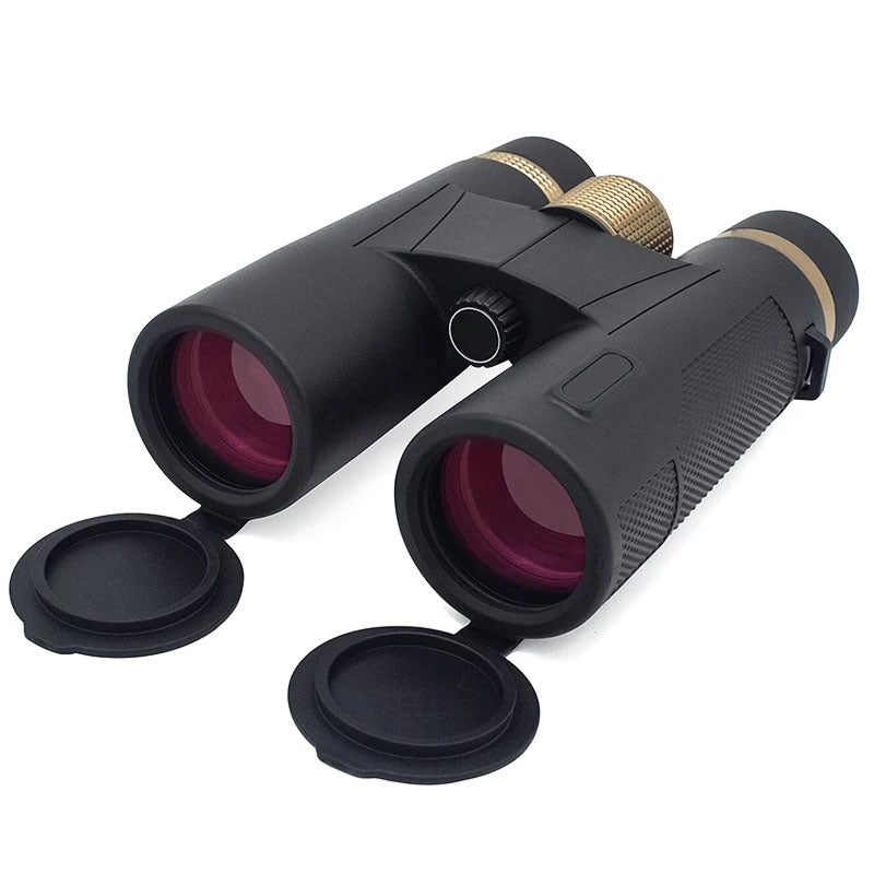 Black WildiView Binoculars with pink lenses on a white background