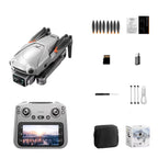 zimo air s7 kit with remote control, spare parts, and accessories on a white background