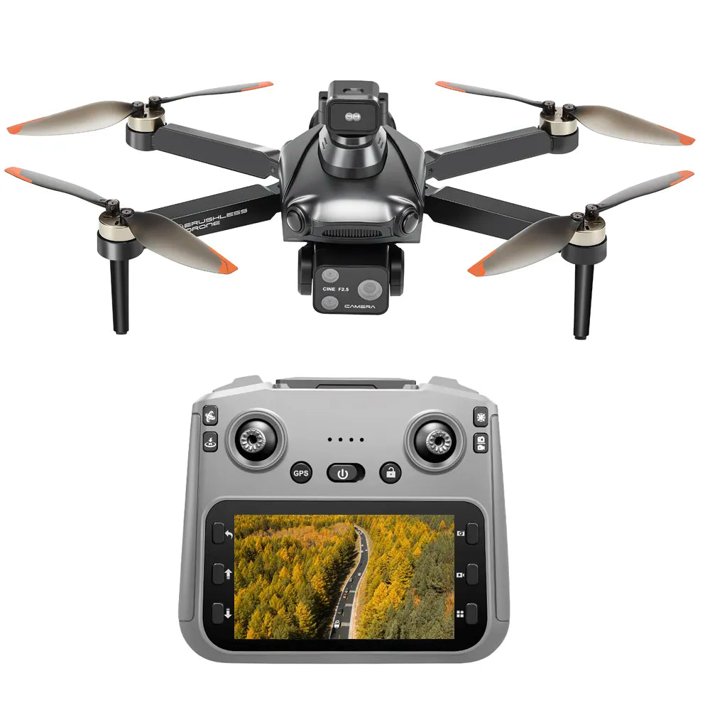 Zimo air s7 drone with eight rotors and a remote control on a white background