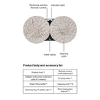 Diagram of a GlovaBoto Window Cleaning Robot with labeled parts and an accessory list on a white background.