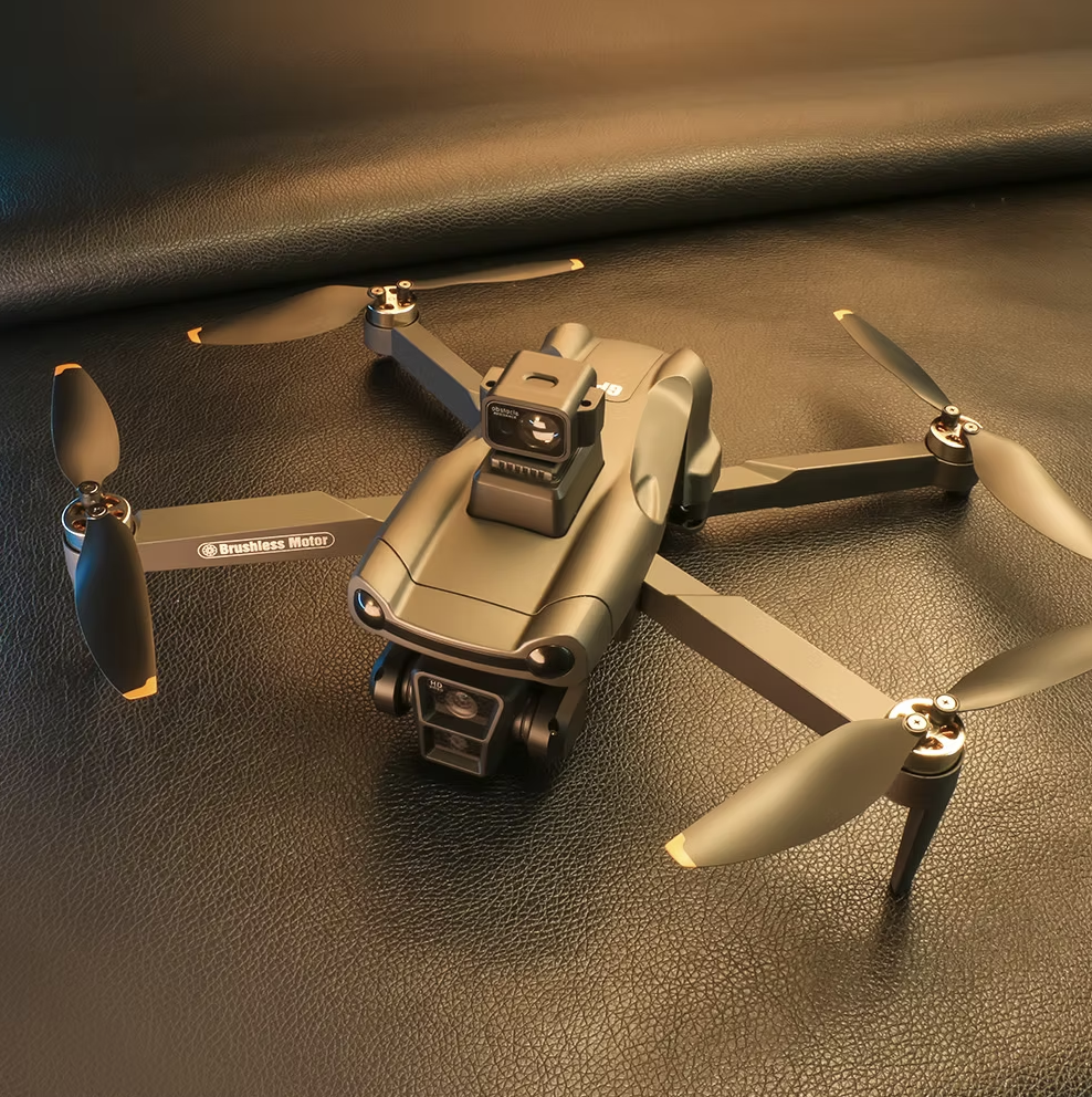 Eonvy AIR+ GPS Drone with propellers on a dark textured surface