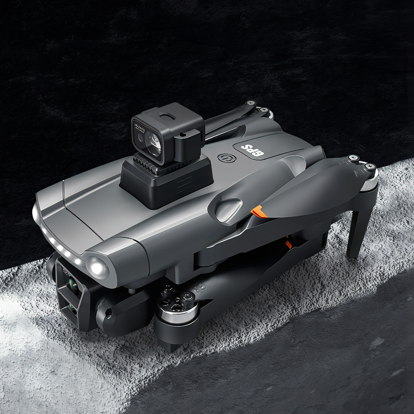 Foldable eonvy air+ pro max drone with camera on a textured surface