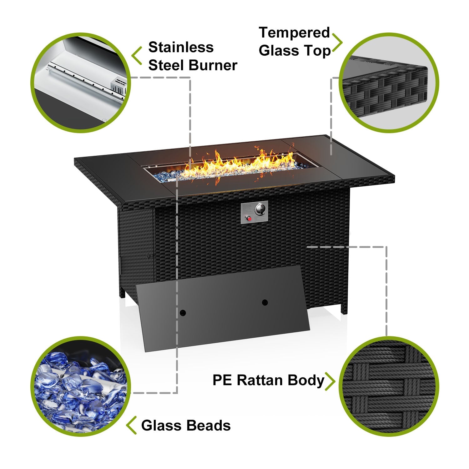 EmberLux™ Propane Fire Pit Table