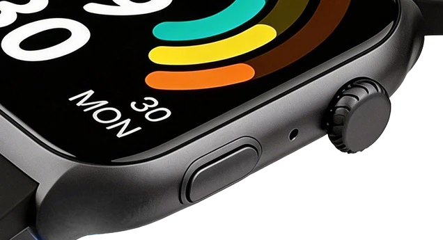 keronx Smartwatch Salute e Fitness with a colorful display on a black background