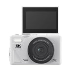 Fotyraz Digital Camera with a screen on top and lens in the front, on a white background