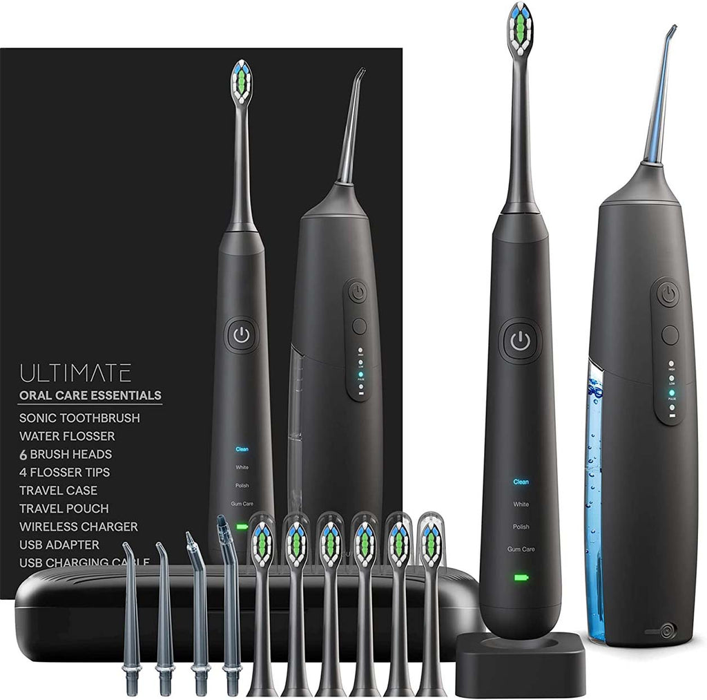 Aerivax Sonic Electric Toothbrush and Water Flosser Combo - main product view 38000VPM SenseIQ 4 modes 200ml complete kit