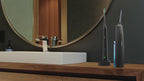 Aerivax Sonic Toothbrush and Water Flosser Combo feature banner - brush and floss hassle-free 3 pressure modes High Low Pulse
