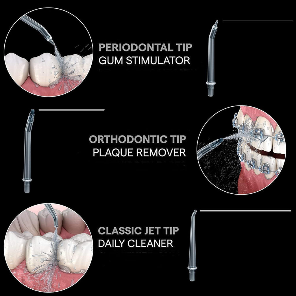 Aerivax Sonic Toothbrush enhanced water flossing - air micro-bubble technology eliminates plaque bacteria healthier gums