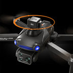 Close-up of a zimo air s7 camera and gimbal system with a black background